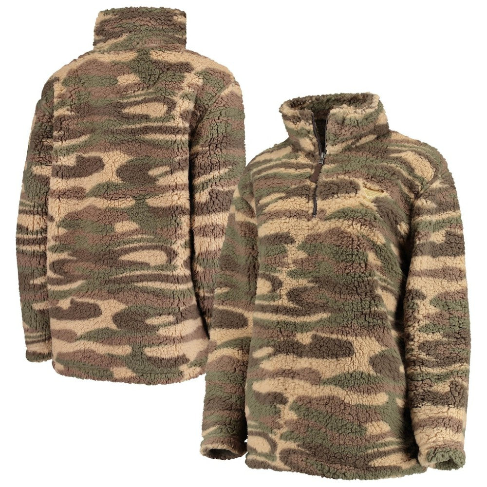 St. Louis Blues - G-III Sports by Carl Banks Women's Sherpa Quarter-Zip Jacket Camo