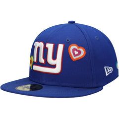 New York Giants New Era Chain Stitch Heart 59FIFTY Fitted Hat Royal - NFL