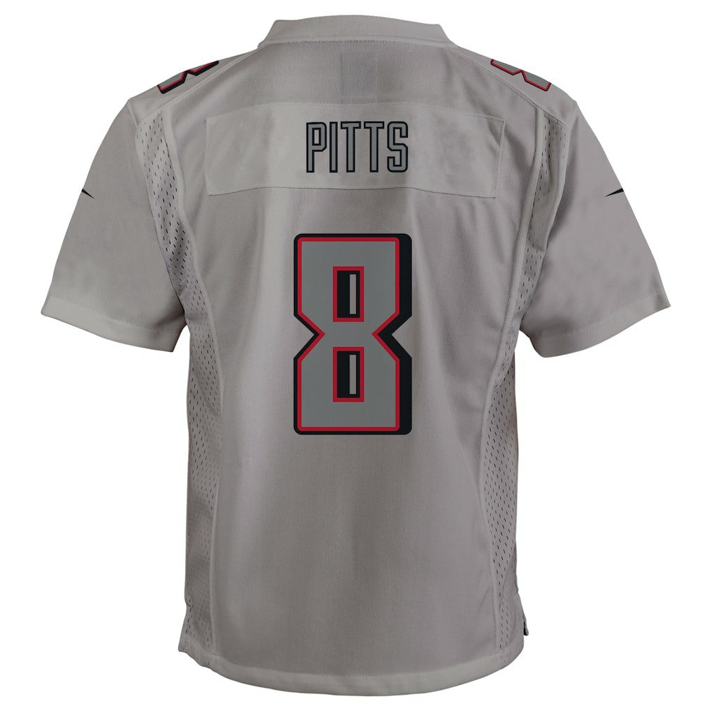 Kyle Pitts Atlanta Falcons Youth Atmosphere Game Jersey - Gray | NFL Jerseys