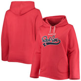 Boston Red Sox Soft as a Grape Women's Plus Size Side Split Pullover Hoodie Lifestyle