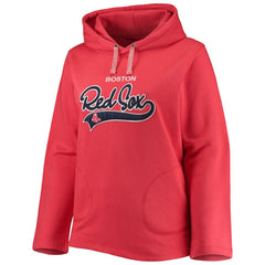 Boston Red Sox Soft as a Grape Women's Plus Size Side Split Pullover Hoodie Lifestyle