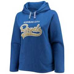 Kansas City Royals Soft as a Grape Women's Plus Size Side Split Pullover Hoodie for sale