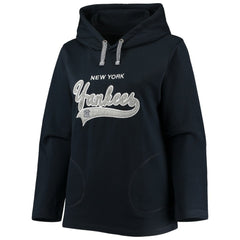 New York Yankees Soft as a Grape Women's Plus Size Side Split Pullover Hoodie On Sale