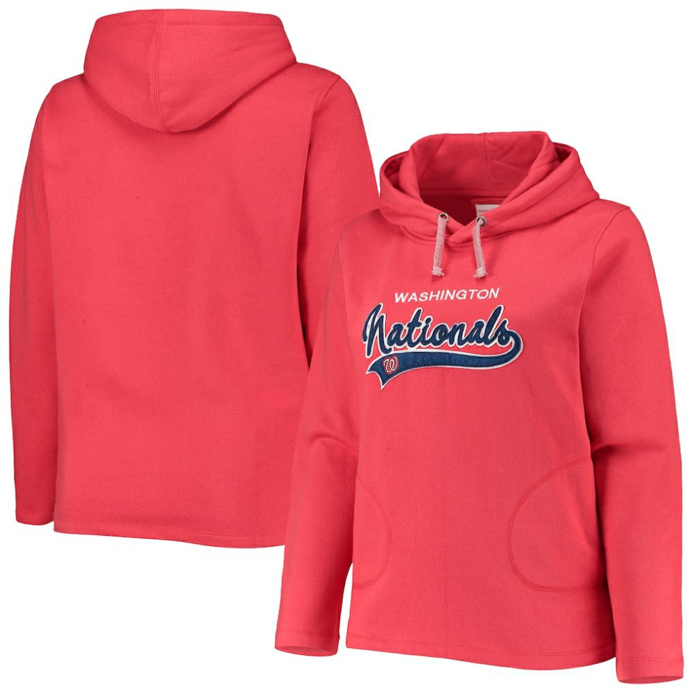 Washington Nationals Soft as a Grape Women's Plus Size Side Split Pullover Hoodie Sale