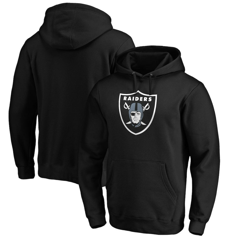 Las Vegas Raiders Primary Logo Fitted Pullover Hoodie Black - NFL