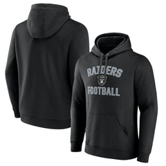 Las Vegas Raiders Victory Arch Team Fitted Pullover Hoodie Black - NFL