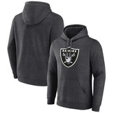 Las Vegas Raiders Primary Logo Fitted Pullover Hoodie Charcoal - NFL