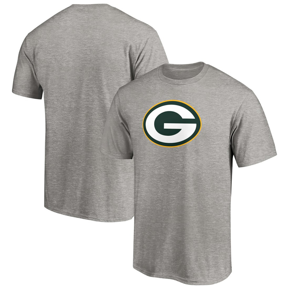 Green Bay Packers Primary Logo T-Shirt Heather Gray - Fanatics