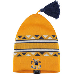 St. Louis Blues - adidas Reverse Retro Knit Beanie with Tassel Gold