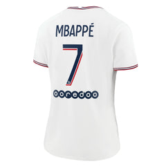 Jordan Kylian Mbappé Paris Saint-Germain Jordan Brand Women's 2021/22 Fourth Replica Jerseys - White