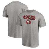 San Francisco 49ers Logo Team Lockup T-Shirt Heathered Gray - NFL