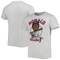 Ronald Acuna Jr. Atlanta Braves Homage Caricature Tri-Blend T-Shirt Clearance