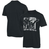 NBA - Brooklyn Nets Junk Food NBA x MTV I Want My T-Shirt - Black