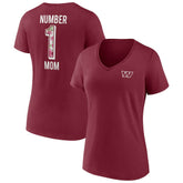 Washington Commanders Women's Team Mother's Day V-Neck T-Shirt Burgundy - Fanatics