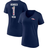 Denver Broncos Women's Team Mother's Day V-Neck T-Shirt Navy - Fanatics