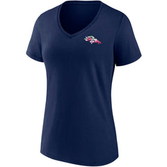 Denver Broncos Women's Team Mother's Day V-Neck T-Shirt Navy - Fanatics
