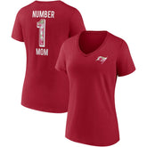 Tampa Bay Buccaneers Women's Team Mother's Day V-Neck T-Shirt Red - Fanatics