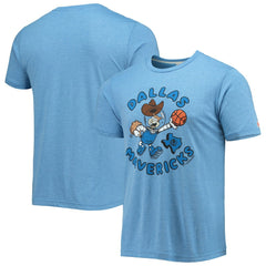 NBA - Dallas Mavericks Homage NBA x Spongebob Collab Tri-Blend T-Shirt - Light Blue