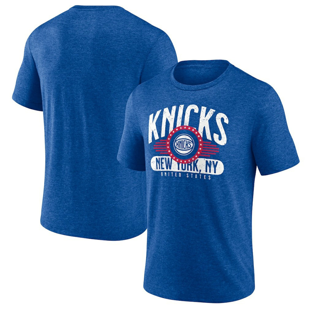 NBA - New York Knicks Badge of Honor Tri-Blend T-Shirt - Royal