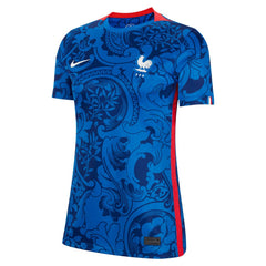 Nike France Women's National Team Women's 2022/23 Home Replica Blank Jerseys - Blue