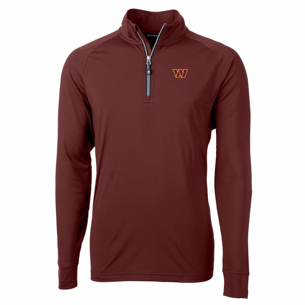 Washington Commanders Cutter & Buck Adapt Eco Stretch Quarter-Zip Pullover Jacket Burgundy - NFL