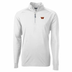 Washington Commanders Cutter & Buck Adapt Eco Stretch Quarter-Zip Pullover Jacket White - NFL