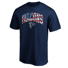 Atlanta Falcons Banner Wave Logo T-Shirt Navy - NFL