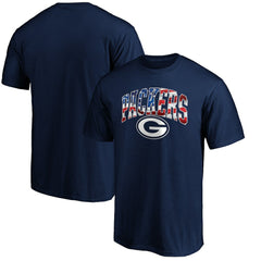 Green Bay Packers Banner Wave Logo T-Shirt Navy - NFL