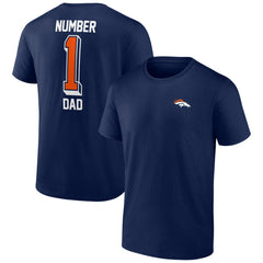 Denver Broncos Number One Dad T-Shirt Navy - NFL