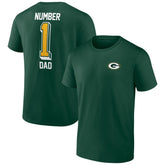 Green Bay Packers Number One Dad T-Shirt Green - NFL