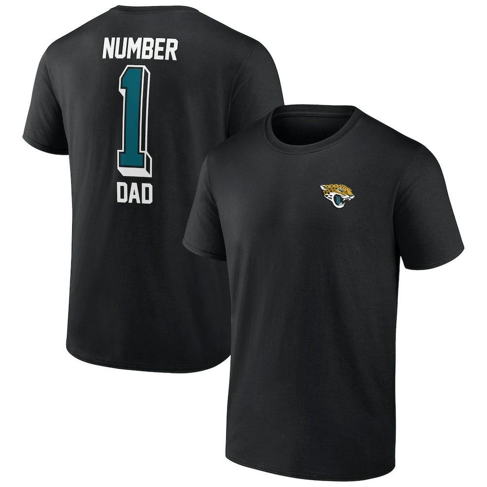 Jacksonville Jaguars Number One Dad T-Shirt Black - NFL