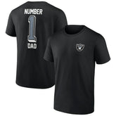 Las Vegas Raiders Number One Dad T-Shirt Black - NFL
