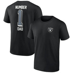 Las Vegas Raiders Number One Dad T-Shirt Black - NFL