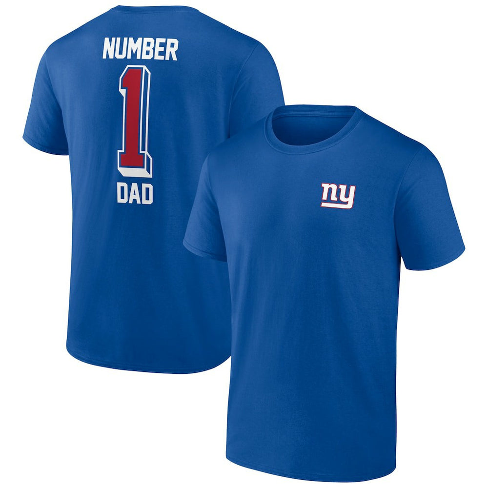 New York Giants Number One Dad T-Shirt Royal - NFL