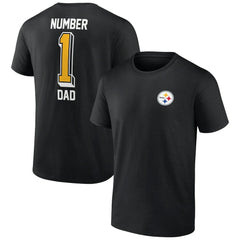 Pittsburgh Steelers Number One Dad T-Shirt Black - NFL