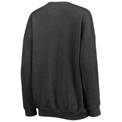 Washington Commanders WEAR by Erin Andrews Women's Oversized Fleece Pullover Sweatshirt Heathered Charcoal - NFL