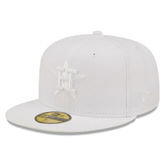 Houston Astros New Era White on White 59FIFTY Fitted Hat Lifestyle