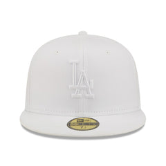 Los Angeles Dodgers New Era White on White 59FIFTY Fitted Hat for sale