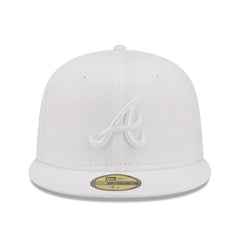 Atlanta Braves New Era White on White 59FIFTY Fitted Hat for sale