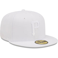 Pittsburgh Pirates New Era White on White 59FIFTY Fitted Hat On Sale