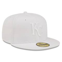 Kansas City Royals New Era White on White 59FIFTY Fitted Hat On Sale