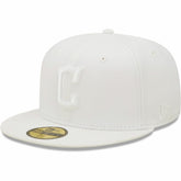 Cleveland Guardians New Era White on White 59FIFTY Fitted Hat for sale