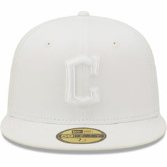 Cleveland Guardians New Era White on White 59FIFTY Fitted Hat for sale