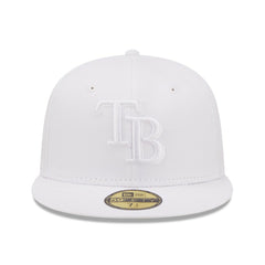 Tampa Bay Rays New Era White on White 59FIFTY Fitted Hat for sale