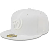 Washington Nationals New Era White on White 59FIFTY Fitted Hat for sale