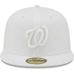Washington Nationals New Era White on White 59FIFTY Fitted Hat for sale