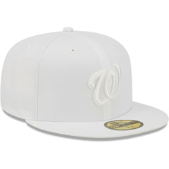 Washington Nationals New Era White on White 59FIFTY Fitted Hat for sale
