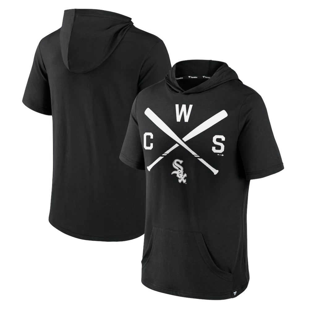 Chicago White Sox Fanatics Iconic Rebel Short Sleeve Hooded Top On Sale