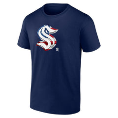 Seattle Kraken Banner Wave T-Shirt Deep Sea Blue