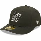 Miami Marlins New Era Black & White Low Profile 59FIFTY Fitted Hat Sale